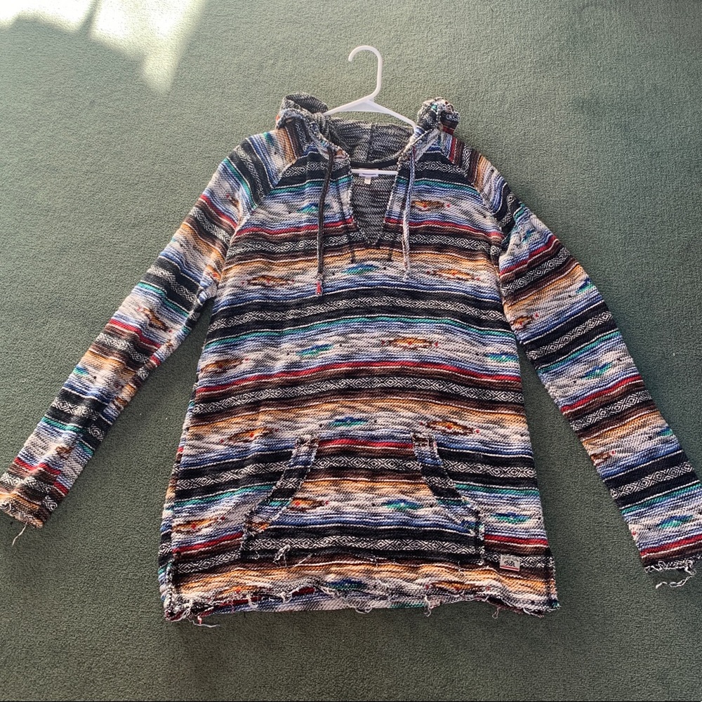 Multi-colored Boho pullover hoodie
